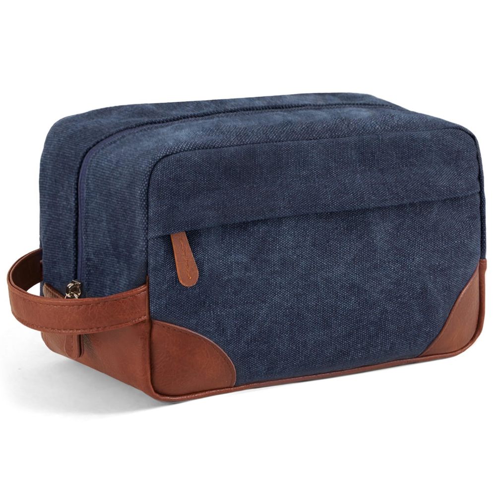 Large Toiletry Bag Hanging Dopp Kit For Men Water Resistant Canvas Shaving Bag😜